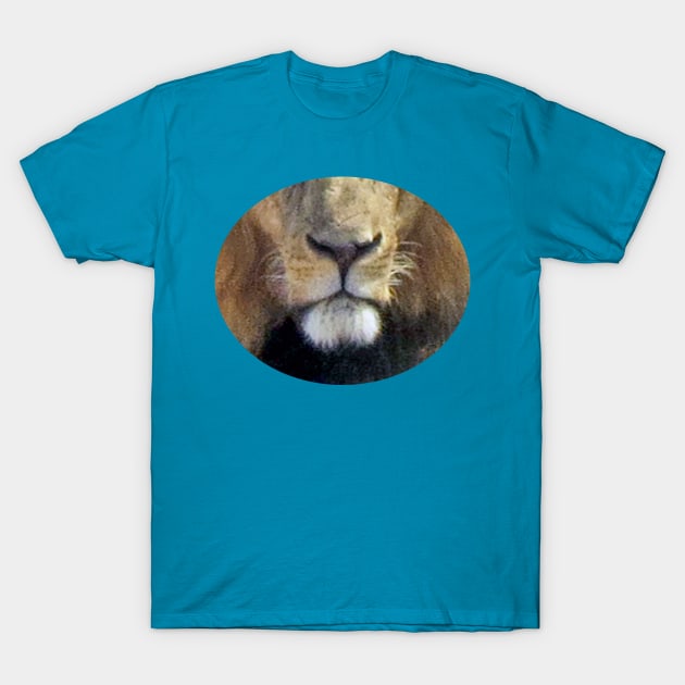 Lion Oval T-Shirt by ellenhenryart